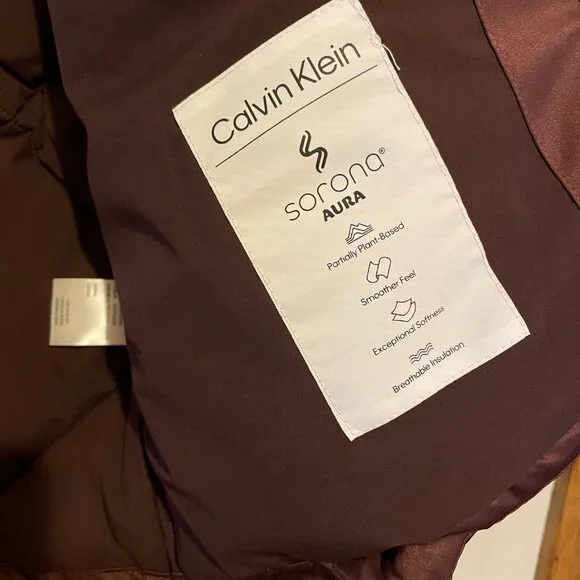 $300 Calvin Klein Sorona Aura Plant Based Quilted Puffer, Women's Size Large - Picture 5 of 16